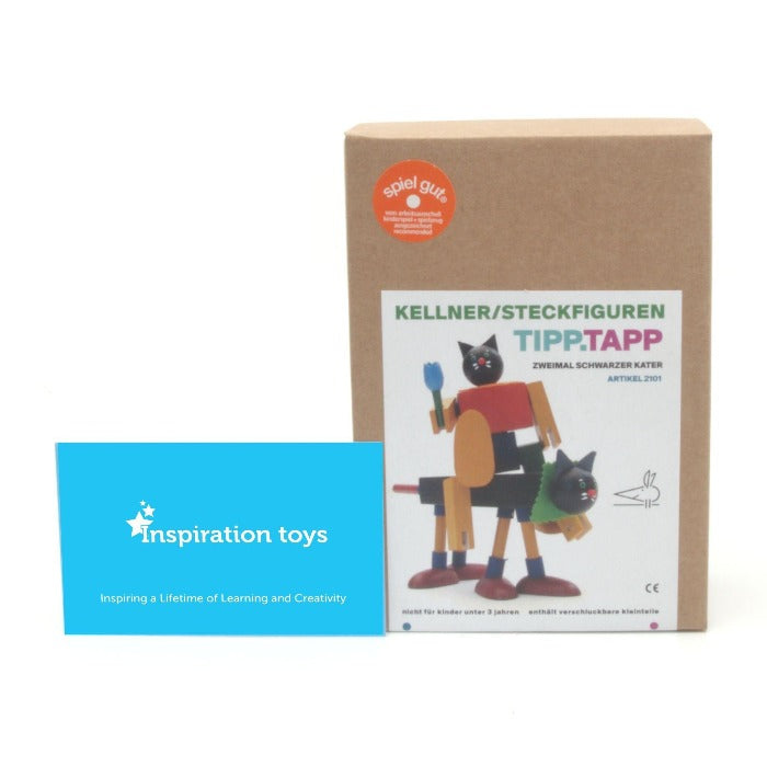 Wooden construction toys - Tipp and Tapp the cats - Inspiration Toys
