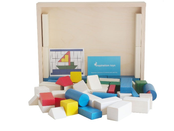 Wooden puzzle yacht blocks