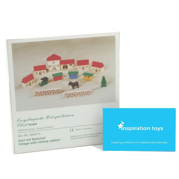 Wooden Miniature Toy Railway Village Packaging