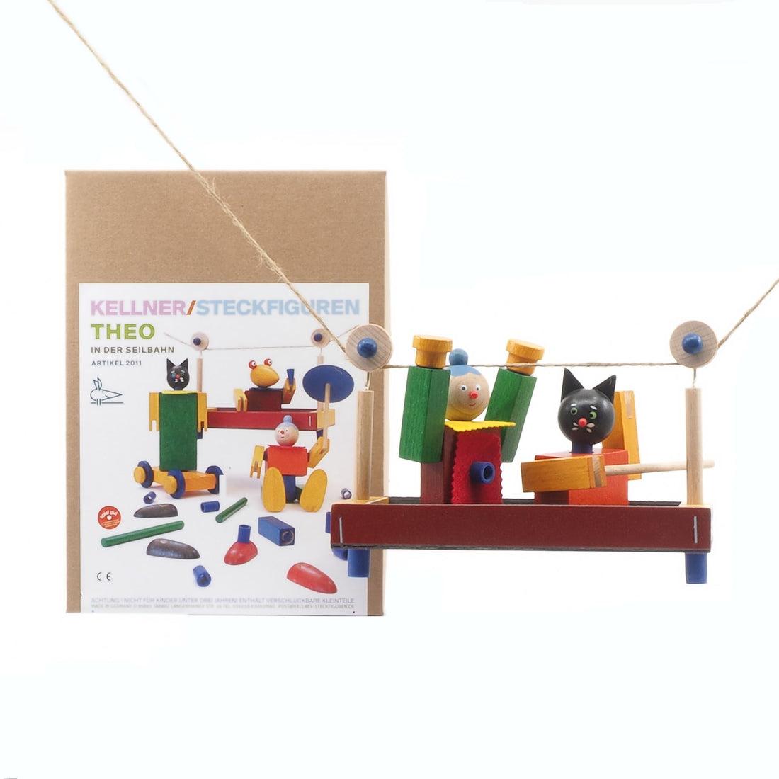 The wooden toy cable car available in sets at Inspiration Toys