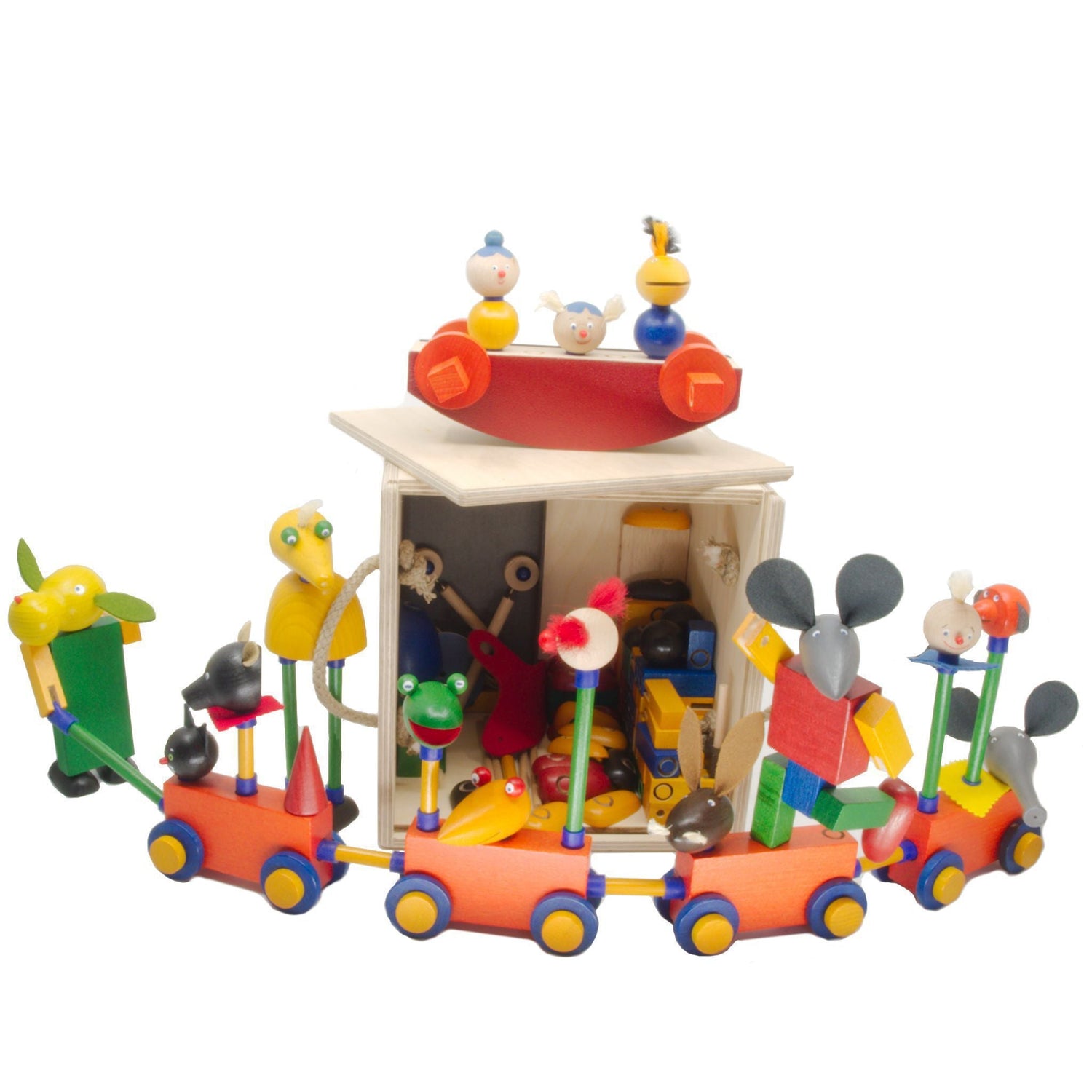 Wooden construction toys