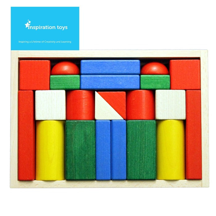 large wooden blocks set coloured