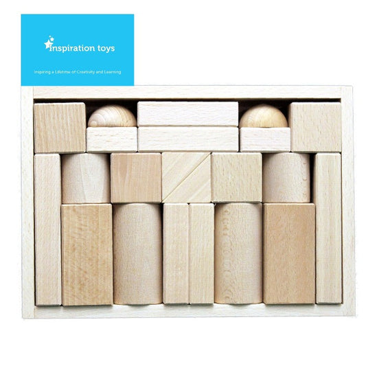 Large wooden blocks set natural