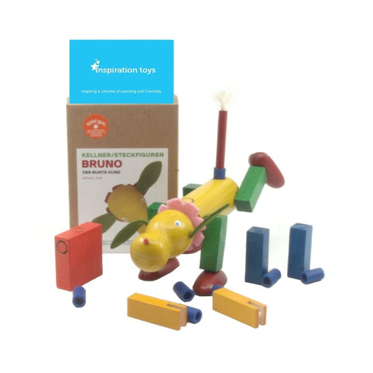Wooden construction toys - Bruno the dog - Inspiration Toys