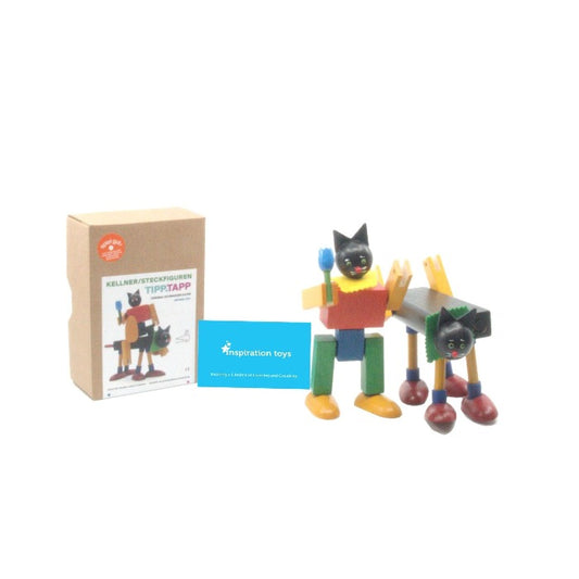 Wooden construction toys - Tipp and Tapp the cats - Inspiration Toys