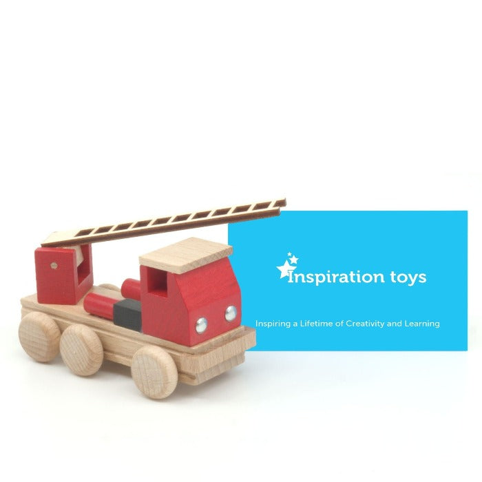 Little Wooden Toy Fire Engine